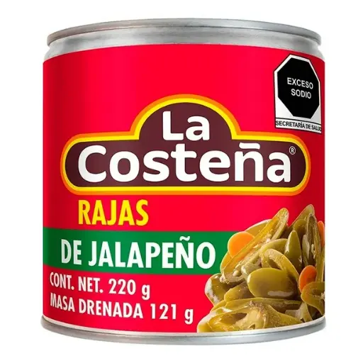 CHILES JALAPEÑOS RAJAS LA COSTEÑA 220G